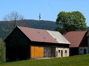 Der Schneeberg im Fichtelgebirge über Bischofsgrün