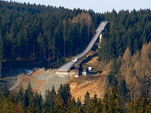 Die Skisprungschanze 2007 im Bau