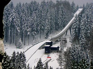 Die Skisprungschanze in Bischofsgrün