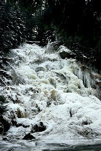 Der Egerwasserfall bei Röslau im Fichtelgebirge