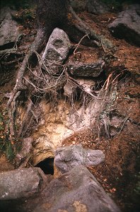 Historischer Bergwerksstollen an der Hohen Mätze