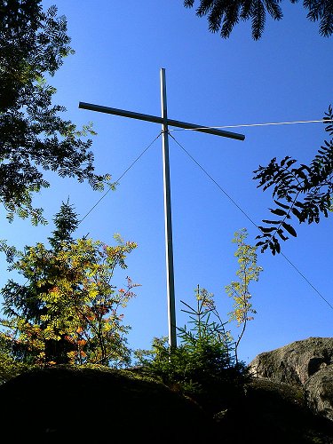 Gipfelkreuz auf der Hohen Mätze