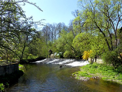 Abzweig des Mühlbaches an einem Wehr