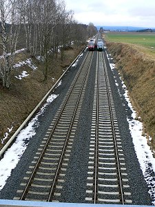 Begegnung Vogtlandbahn - Regionalexpress