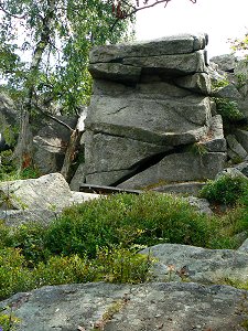 Der Gipfelfelsen auf der Platte