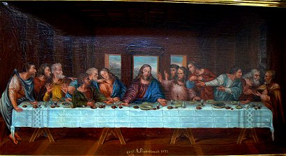 Altarbild Heiliges Abendmahl von 1873 nach Leonardo da Vinci
