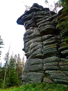 Felsformationen auf dem Gipfel des Rudolfsteins