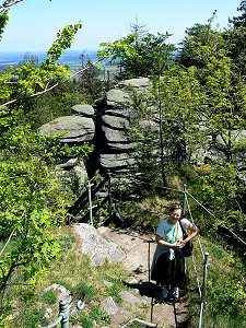 Besteigungsanlage der Felsformationen auf dem Rudolfstein