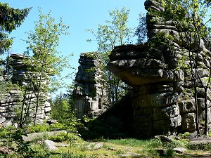 Drei-Brüder-Felsen zwischen Schneeberg und Rudolfstein