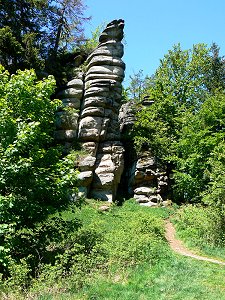 Felsformationen aus Granit auf dem Rudolfstein