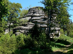 Matratzenverwitterung des Granits