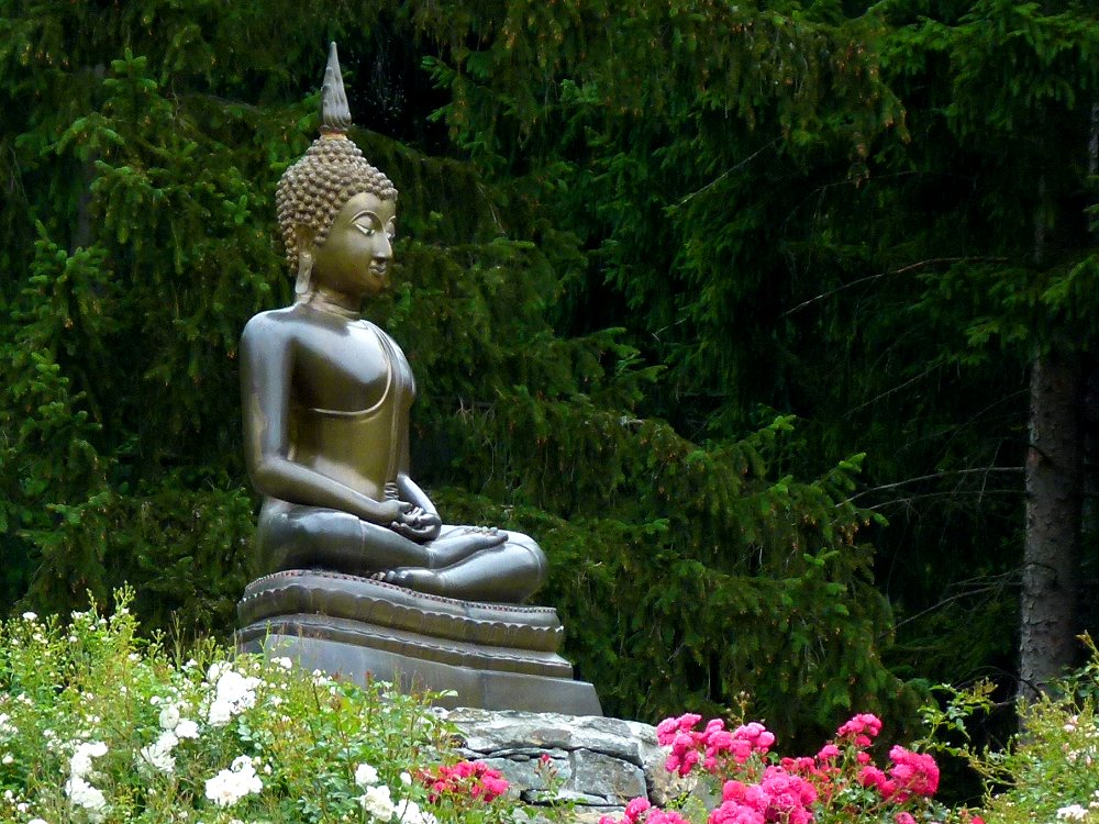 Buddha-Statue des Waldklosters Muttodaya