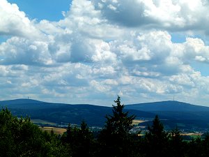 Schneeberg und den Ochsenkopf im Fichtelgebirge